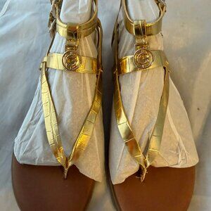 G by GUESS GBG Los Angeles  Caura Gladiator Sandal, Gold  Women Size 7.5   NIB